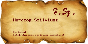Herczog Szilviusz névjegykártya