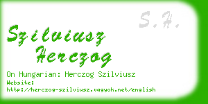 szilviusz herczog business card